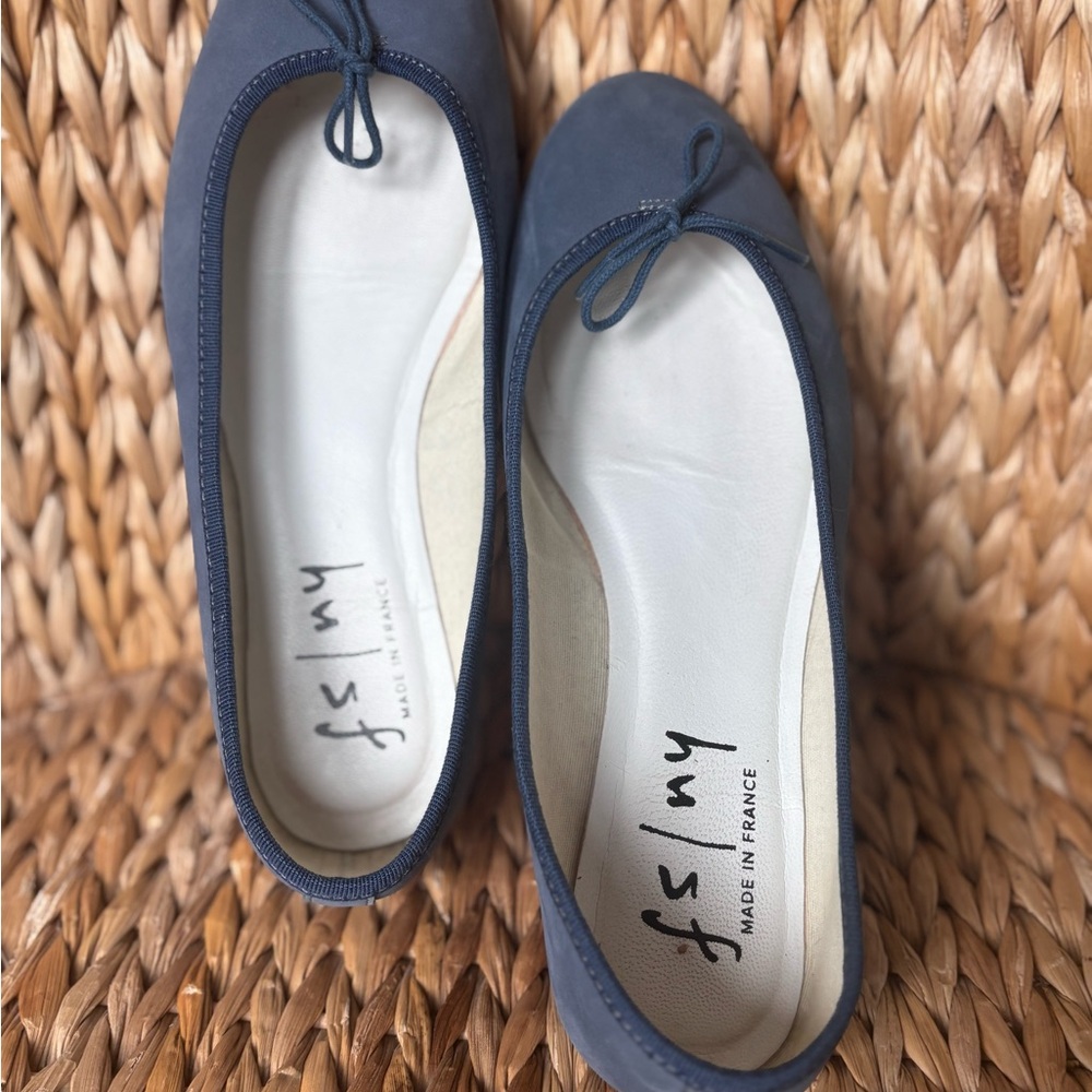 French Sole New York  Blue Ballet Flats